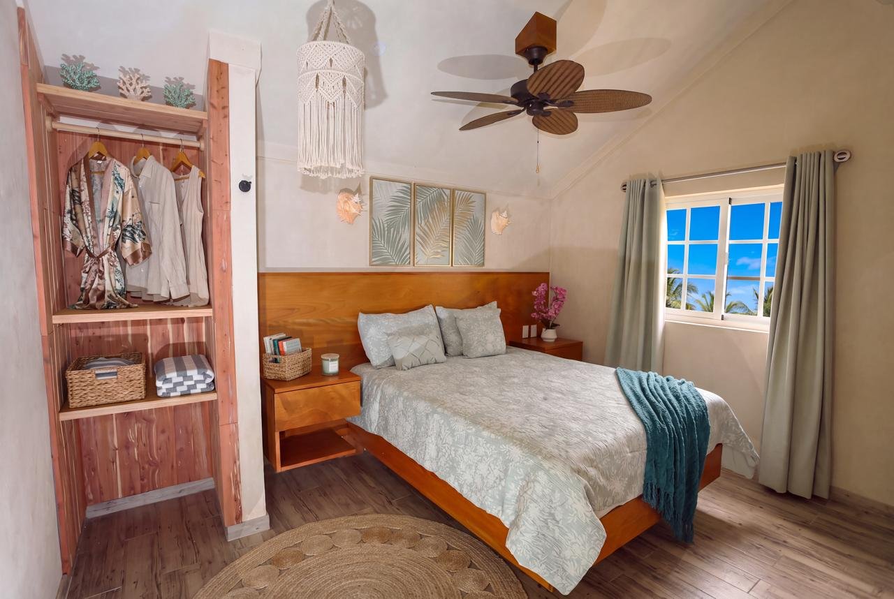 Casita Amarilla, vista de la cama